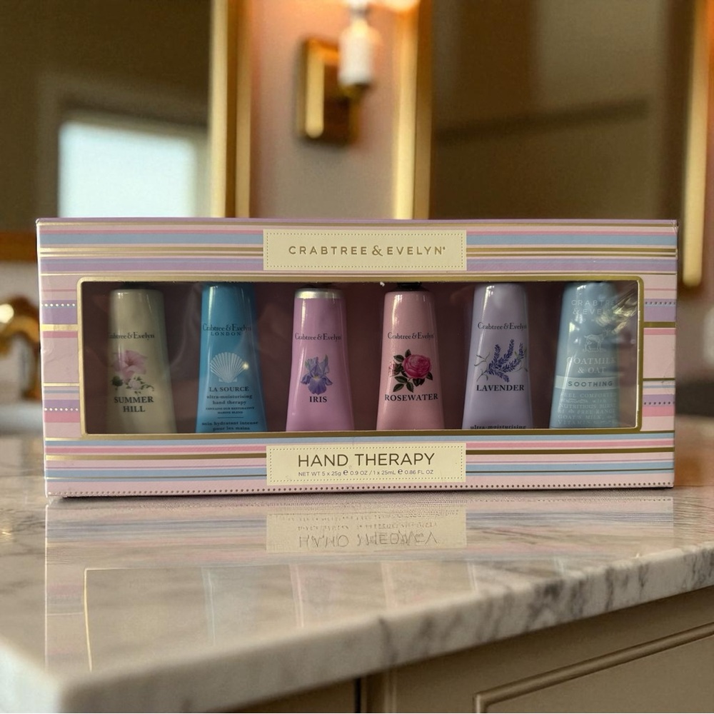 New Crabtree & Evelyn Hand Therapy Lotion 6pcs Gift Set 25g/.9 oz each